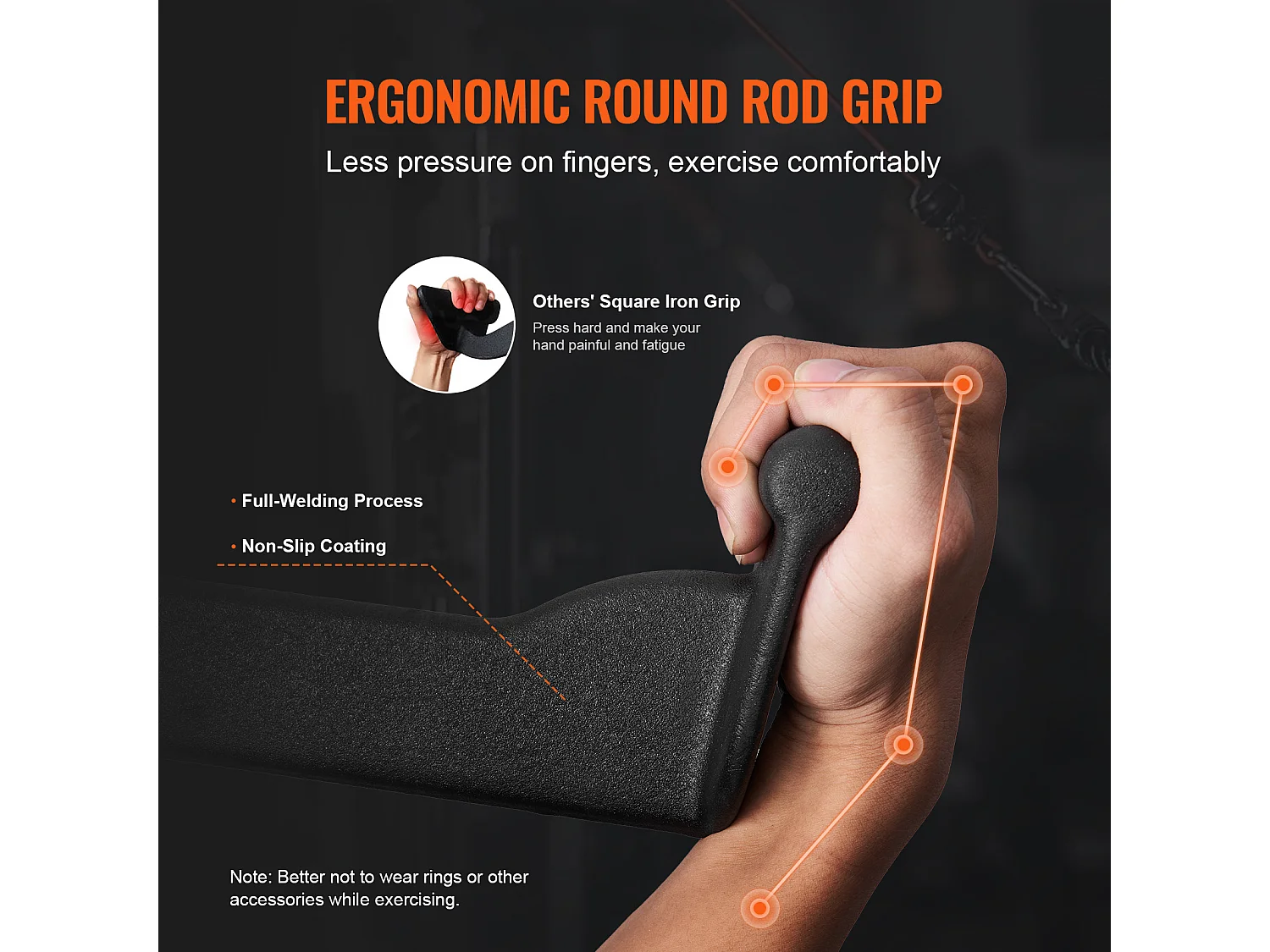 Barra di Trazione LAT SucceBuy, Barra a V con Impugnatura per Trizeps, per Macchina con Cavi, Palestra Domestica