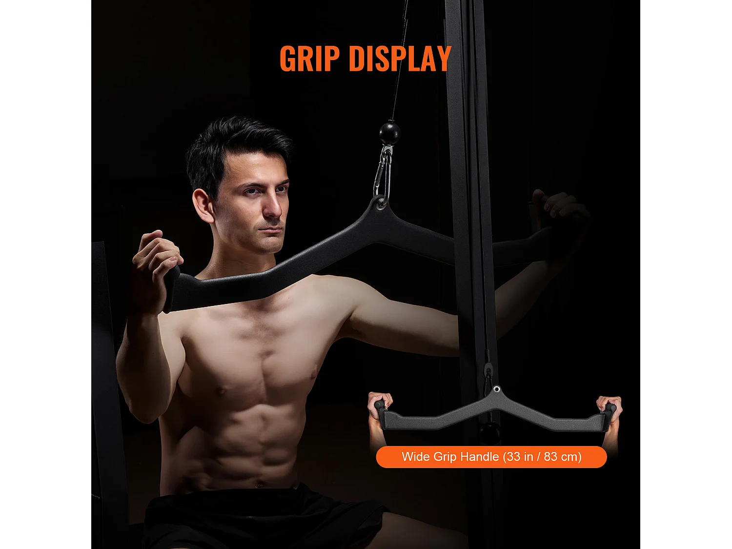 Barra di Trazione LAT SucceBuy, Barra a V con Impugnatura per Trizeps, per Macchina con Cavi, Palestra Domestica