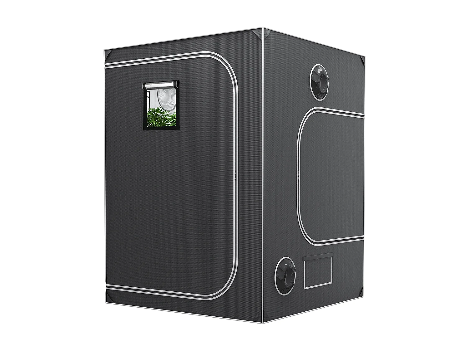 Tente de Culture SucceBuy 152x152x203 cm, Tente Hydroponique d'Intérieur avec Fenêtre, Porte et Plateau