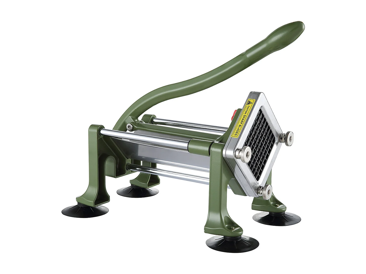 Coupe-frites et Légumes, SucceBuy Coupe-frites, un Hachoir Trancheur en Acier Inoxydable pour Pommes de Terre et Légumes avec 3 Lames