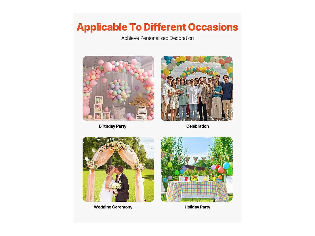 Support de Fond Arche Métallique SucceBuy pour Arche de Mariage, pour Toutes les Occasions, Lot de 3