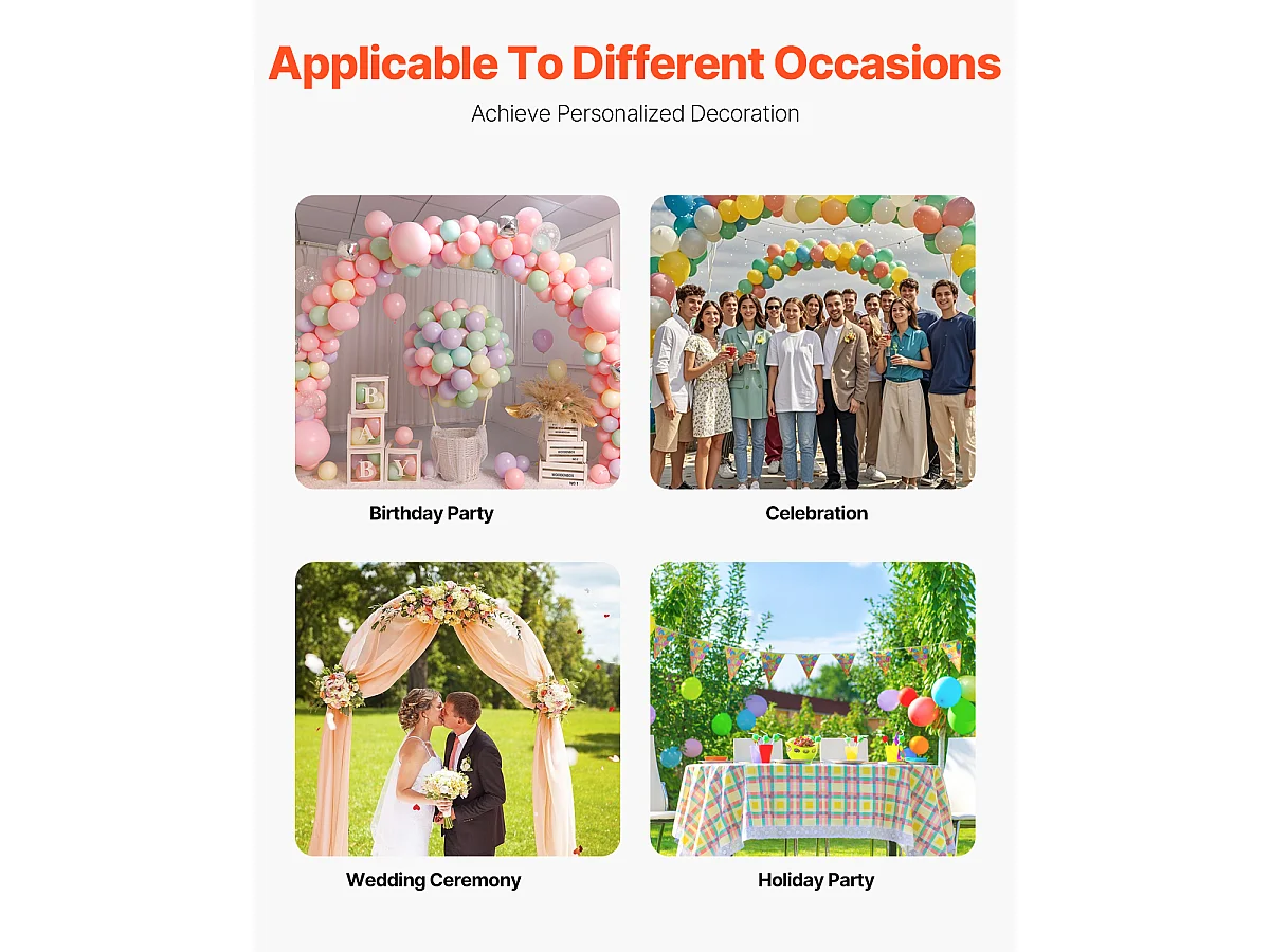 Support de Fond Arche Métallique SucceBuy pour Arche de Mariage, pour Toutes les Occasions, Lot de 3