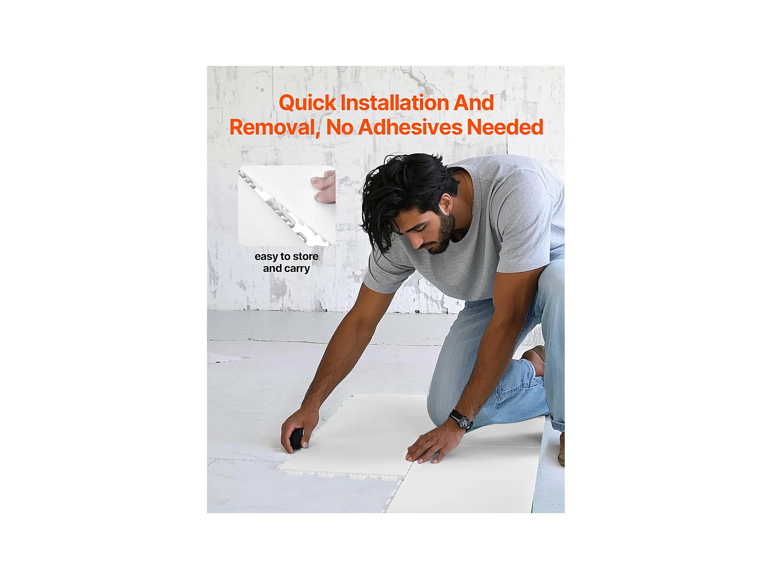 Bodenmatte SucceBuy für Gymnastik Satz von 15 Verriegelbaren Fliesen, Vielseitige Trainingsfläche, Tanzfläche, Schießscheibe