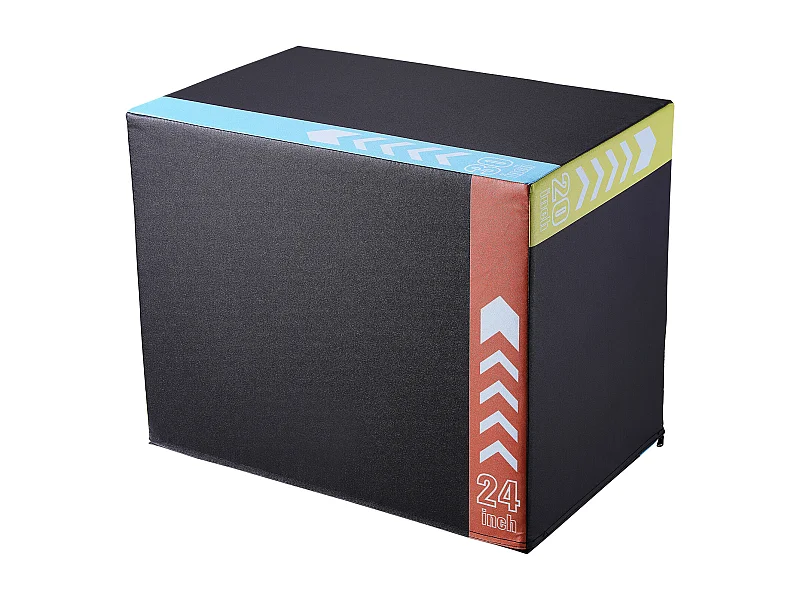 Boîte de Saut Pliométrique SucceBuy, Boîte de Pliométrie 3-en-1, 76/60/50 cm, Charge 200 kg