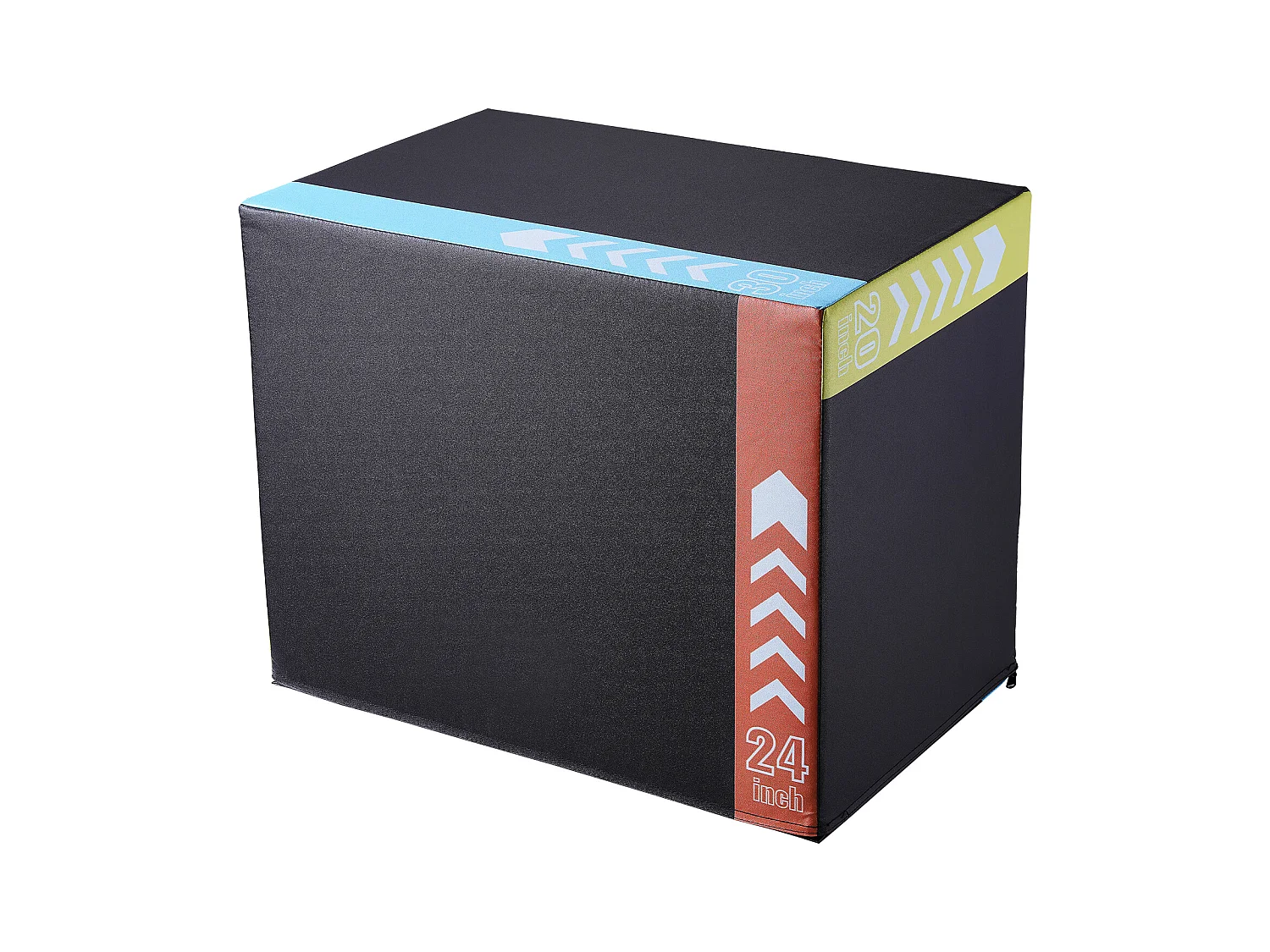 Boîte de Saut Pliométrique SucceBuy, Boîte de Pliométrie 3-en-1, 76/60/50 cm, Charge 200 kg