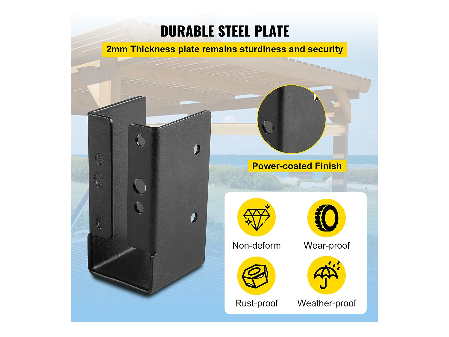 Support-Kit SucceBuy 24er-Pack Verdeckte Balkenträger für Bauholz, 5,08 x 10,16 cm, mit Verdecktem Flansch