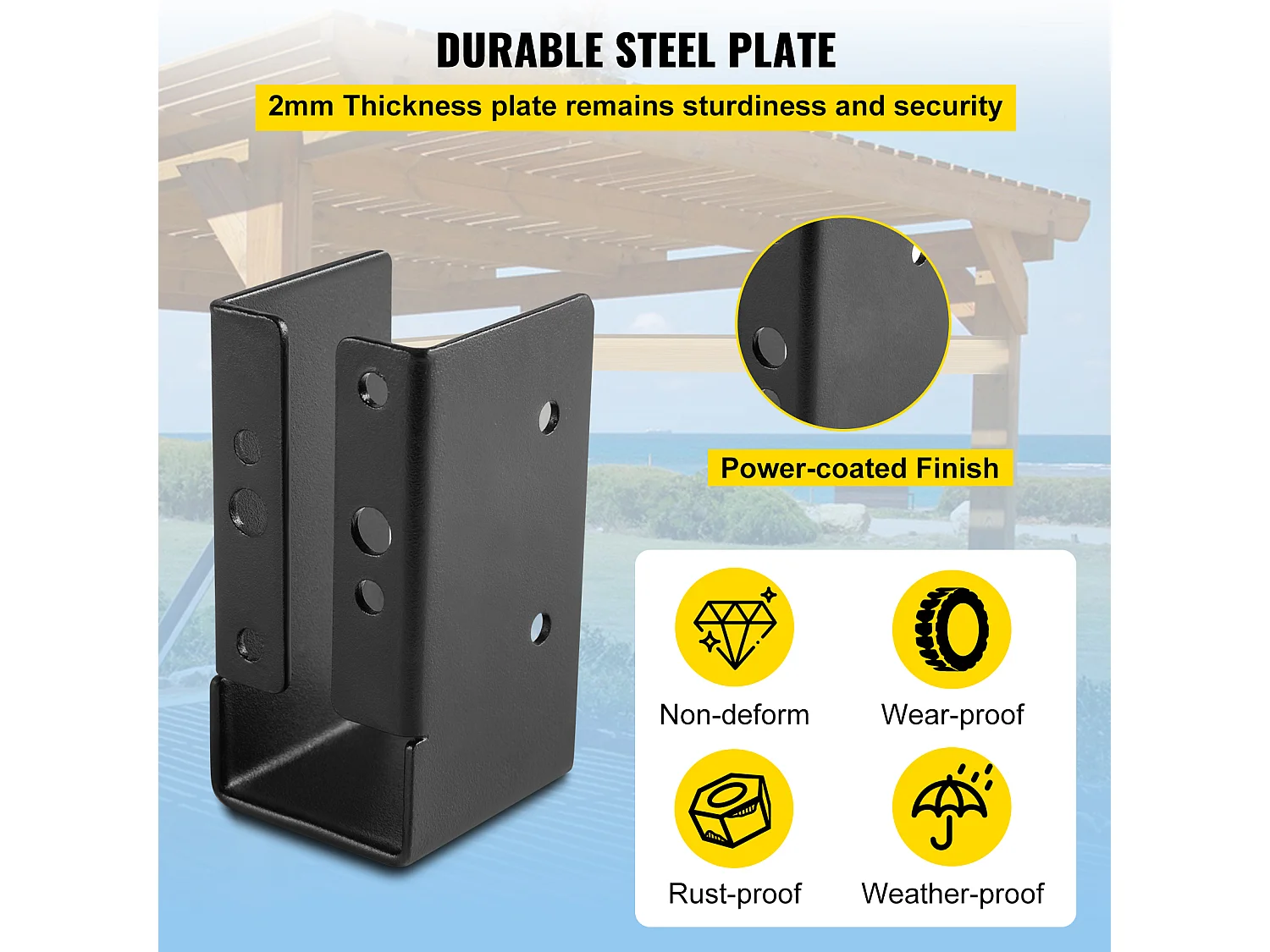 Kit de Supports SucceBuy Lot de 24 Supports de Solive Dissimulés 5,08 x 10,16 cm pour Bois d'Œuvre, Montage sur Face, Bride Dissimulée