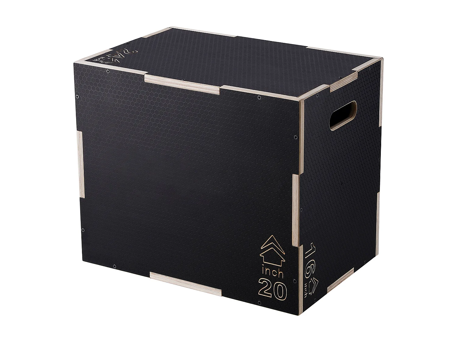 Boîte de Saut Pliométrique SucceBuy, Boîte de Pliométrie 3-en-1, Hauteur 60/50/40 cm, Charge 204 kg, pour Entraînement de Pompes