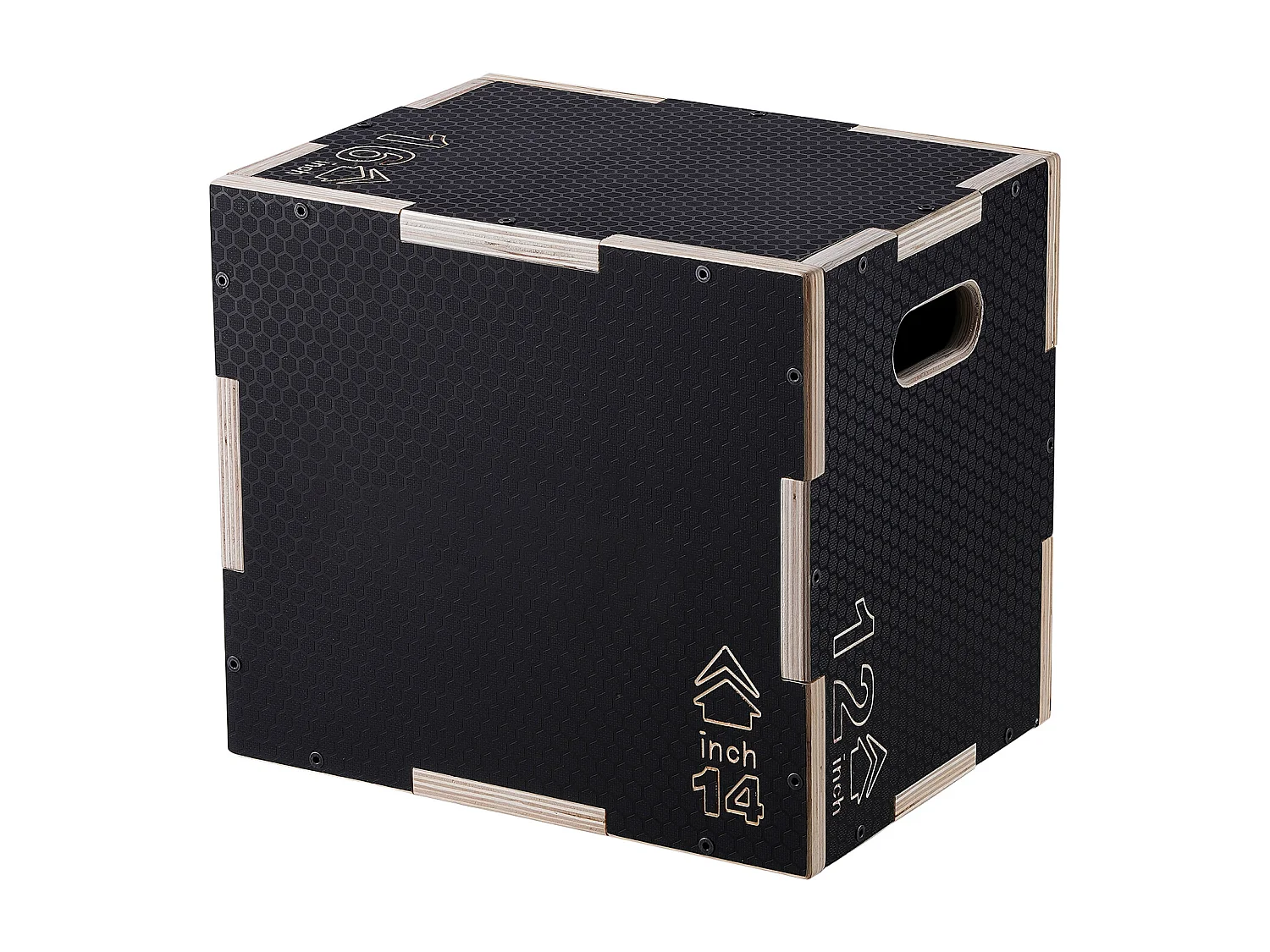 Boîte de Saut Pliométrique SucceBuy, 3 en 1, 40/35/30 cm, Charge 204 kg, en Bois, pour Entraînement Pliométrique Step-ups