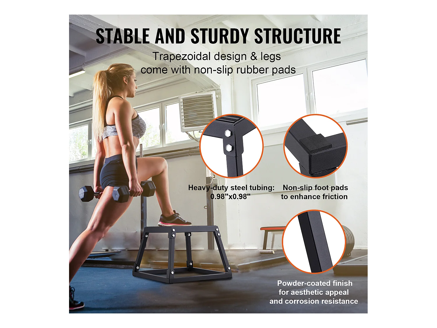 Cassa per Salto Pliometrico SucceBuy, Cassa Pliometrica 30.5 cm d'Alto, Carica 227 kg