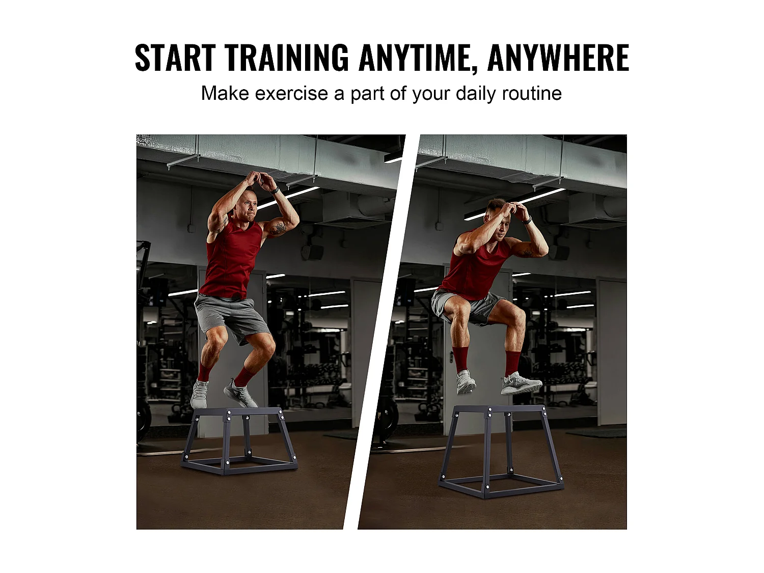 Boîte de Saut Pliométrique SucceBuy, Boîte de Pliométrie 30.5 cm de Haut, Charge 227 kg