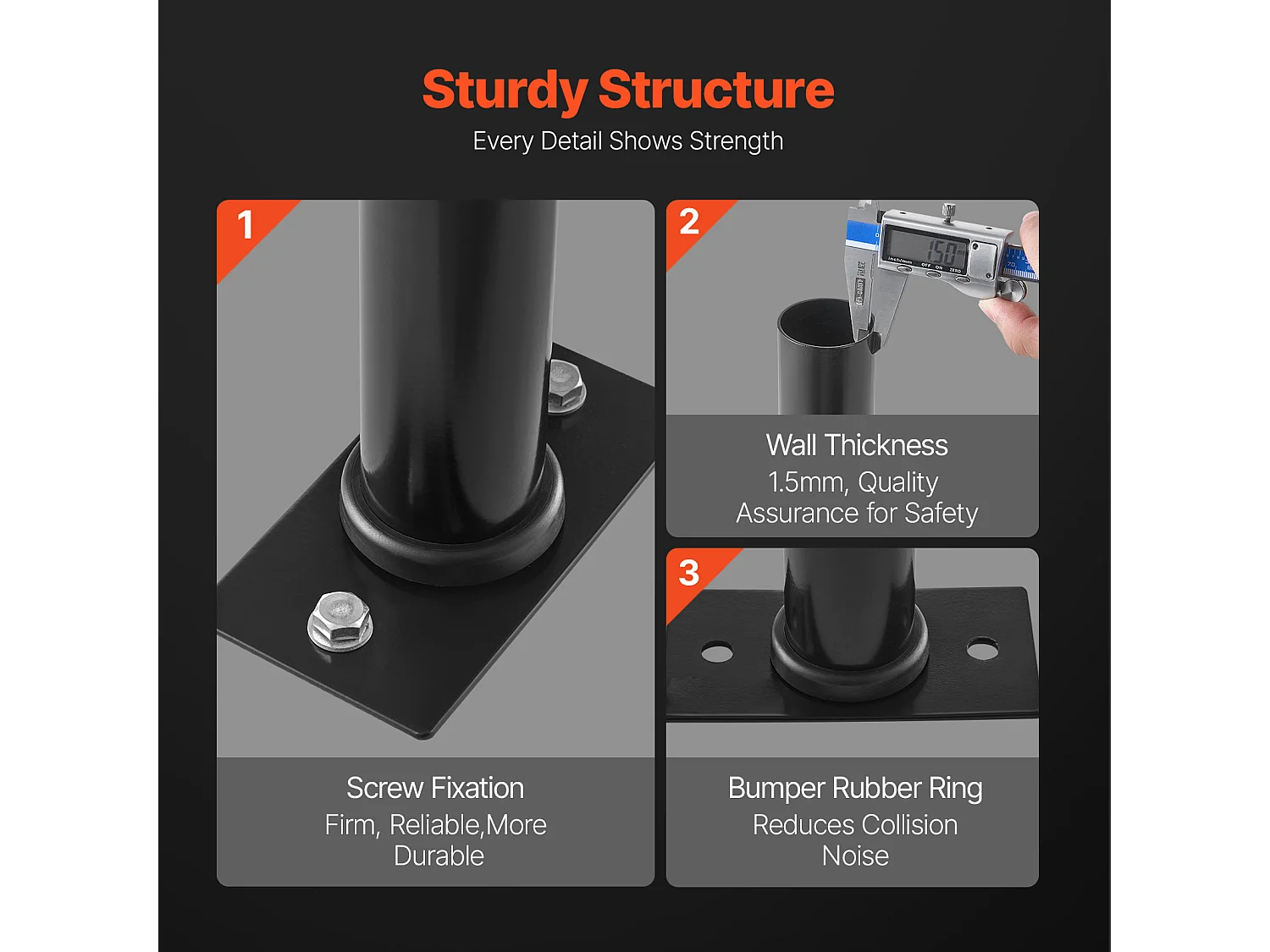 Supporto da Parete per Dischi SucceBuy, Confezione da 4 per Dischi da 50,8 mm, Eccellente Supporto per Riporre i Pesi