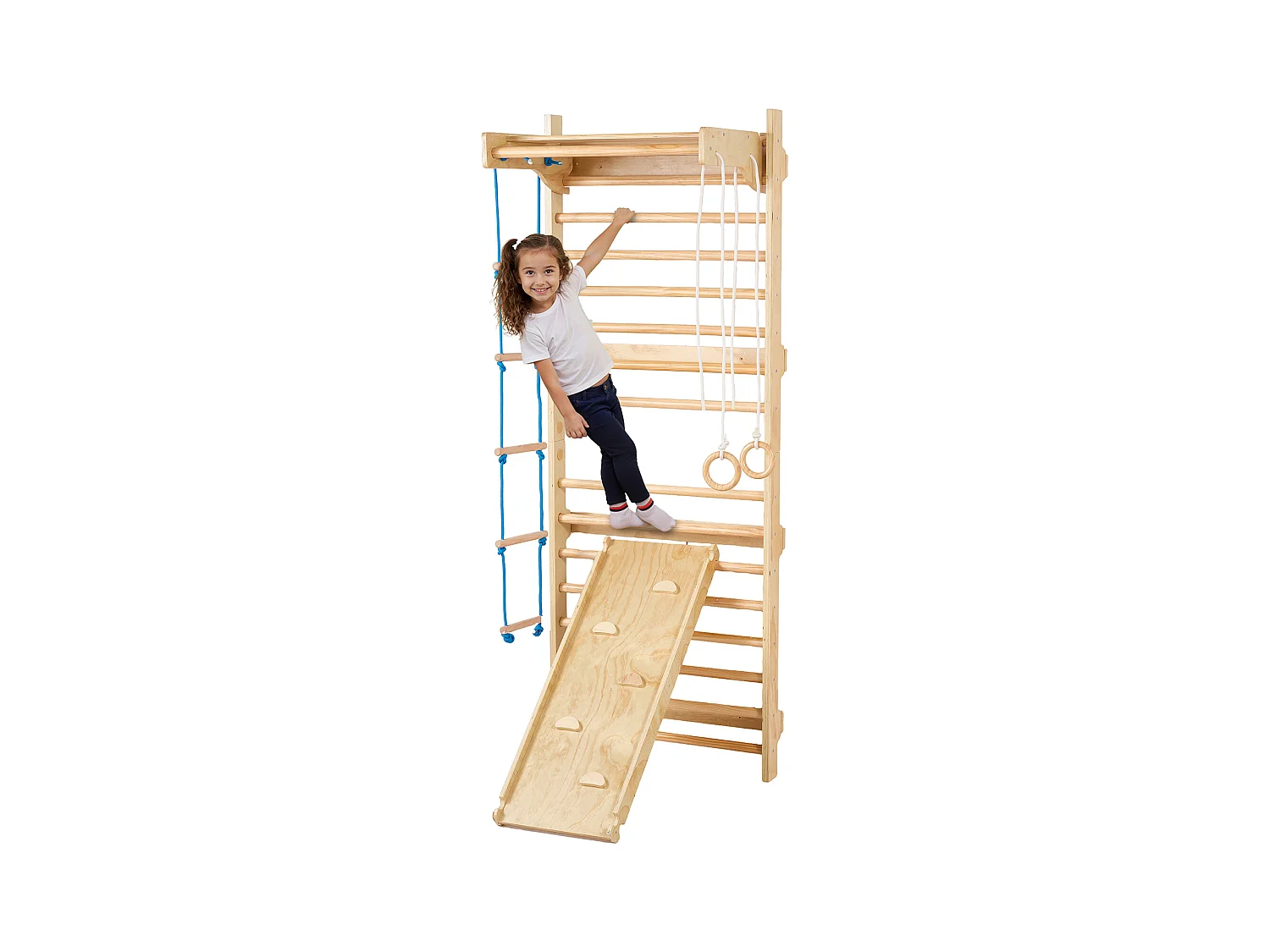 Schwedische SucceBuy Holzwandleiter 5 in 1