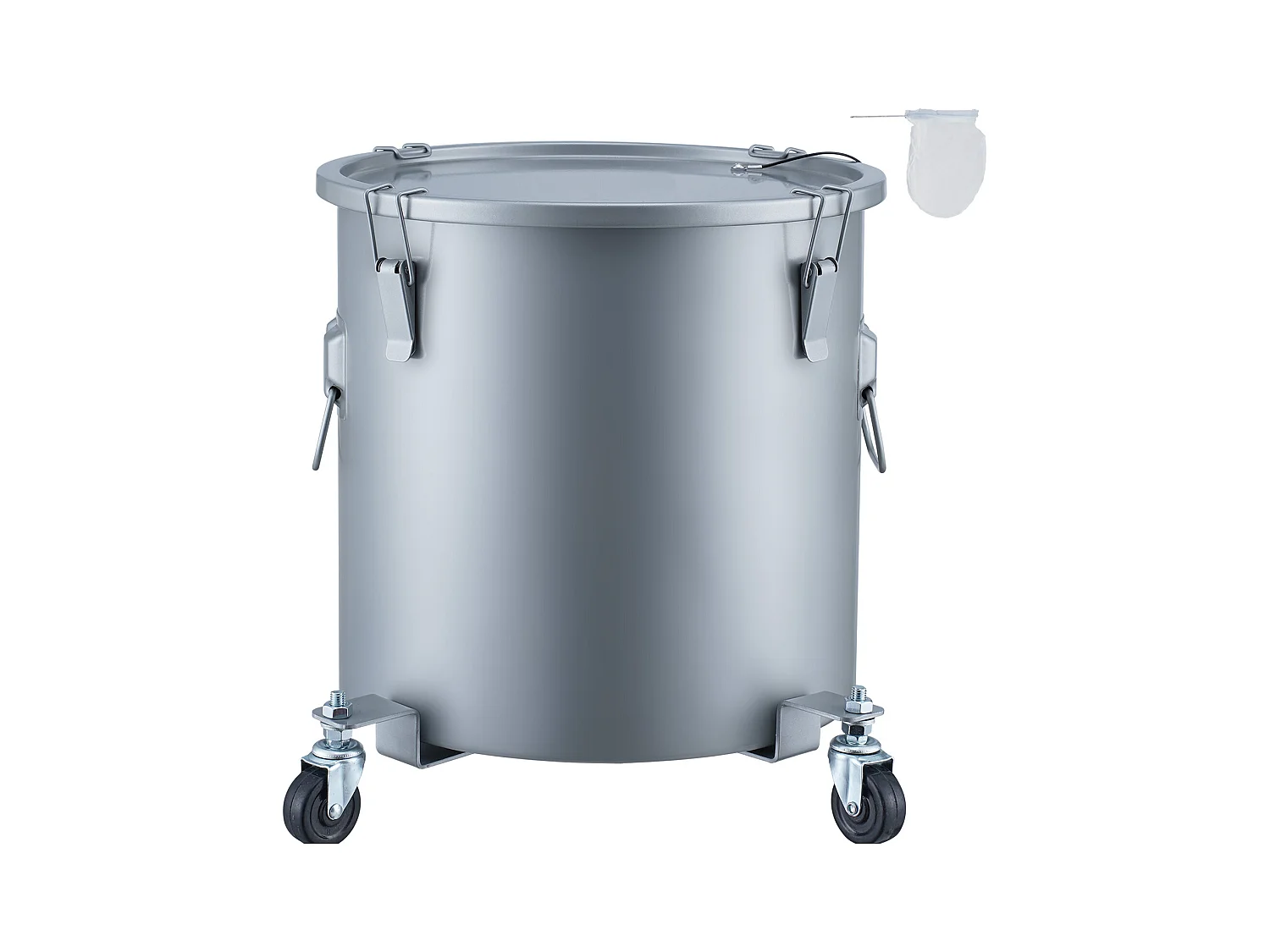 Seau à Graisse SucceBuy pour Friteuse, 37 L, Bac D'élimination D'huile avec Roulettes, Acier au Carbone avec Revêtement Antirouille