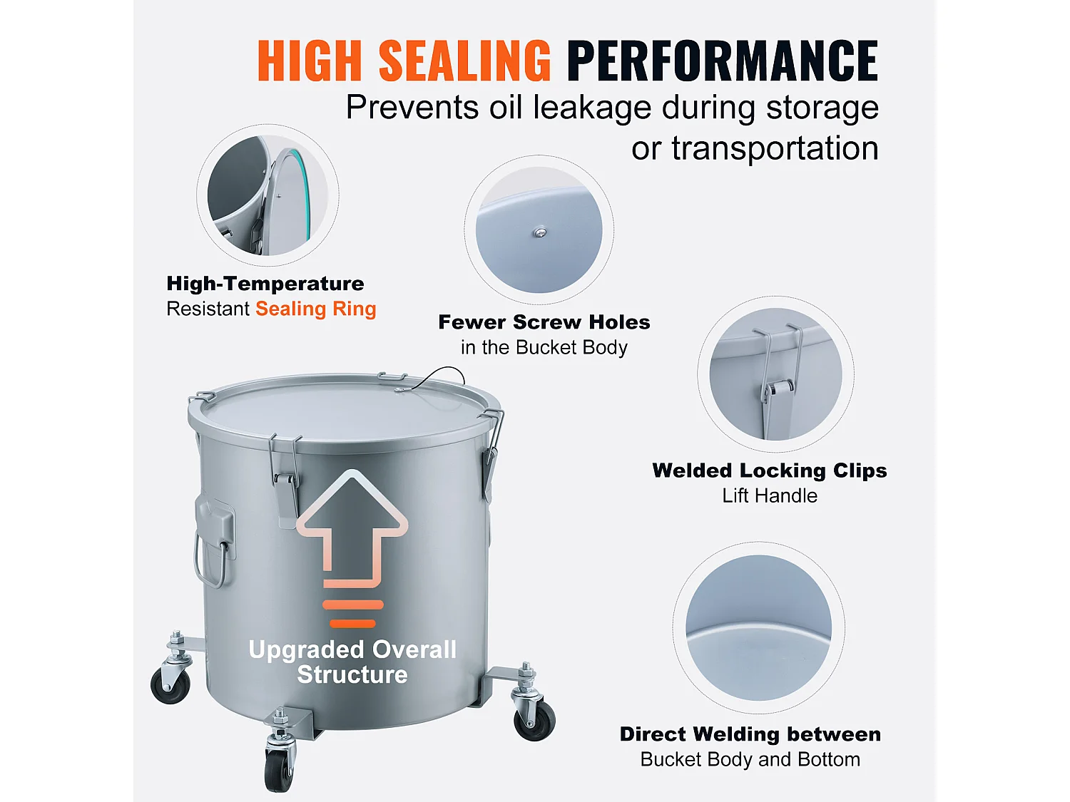 Vettenkoker Frituur SucceBuy, 37 L, Oliejasbak met Wielen, Koolstofstaal met Roestwerende Coating