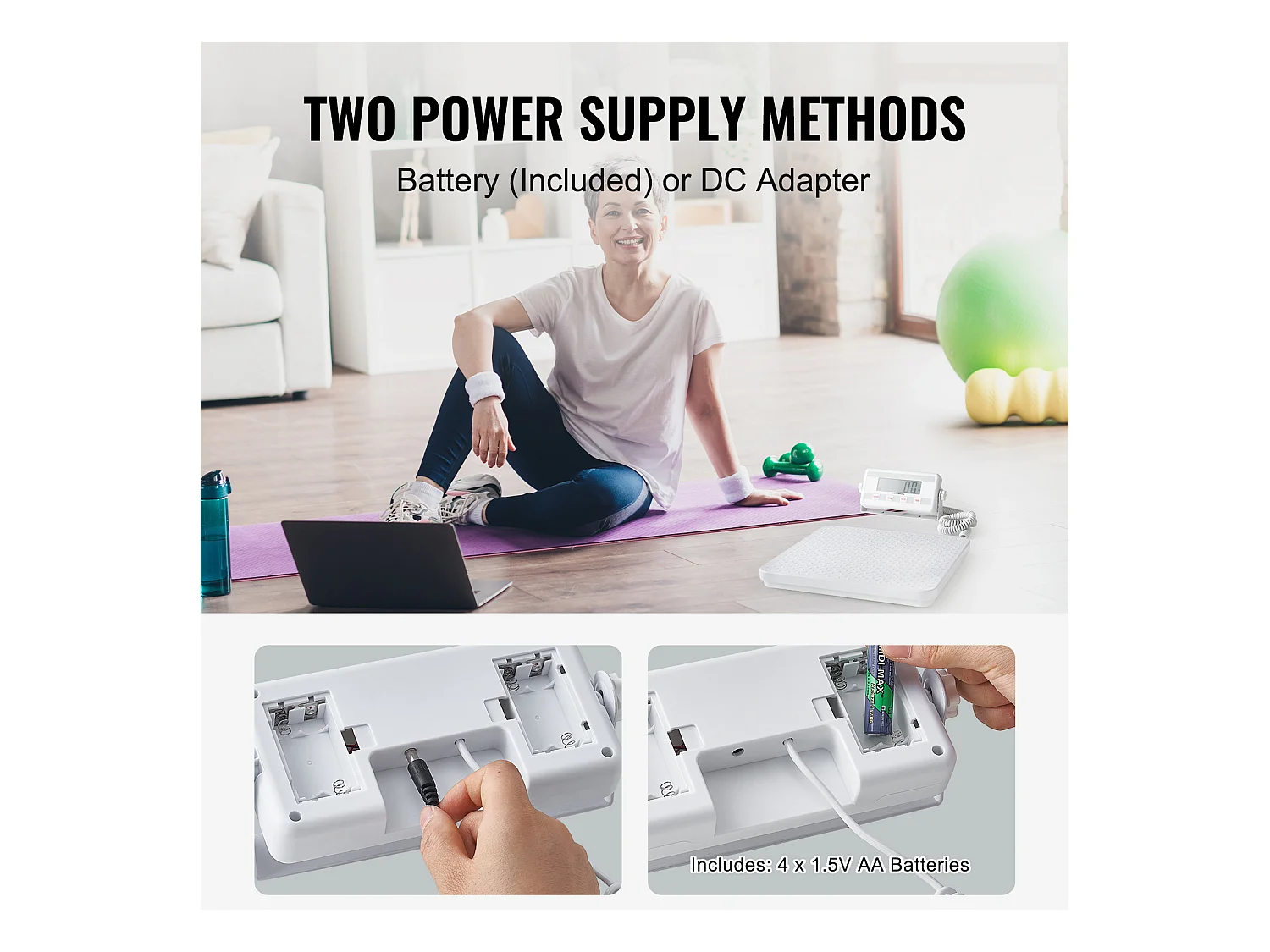 Báscula, SucceBuy Báscula Médica Portátil 200 kg - Pesaje Digital Preciso - Superficie Antideslizante - Uso Profesional