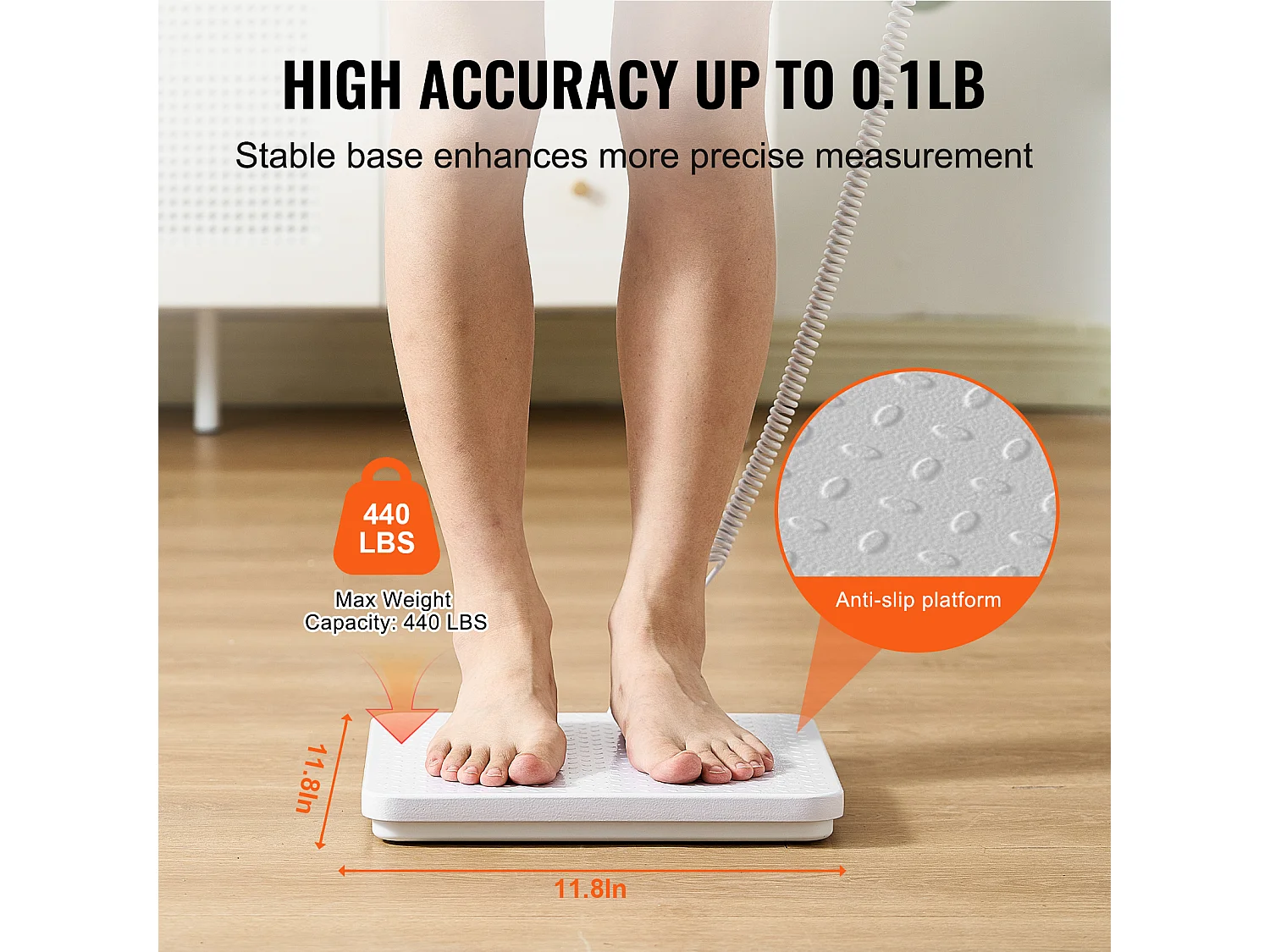 Pèse-personne, SucceBuy Balance Médicale Portable 200 kg - Pesée Numérique Précise - Surface Antidérapante - Usage Professionnel