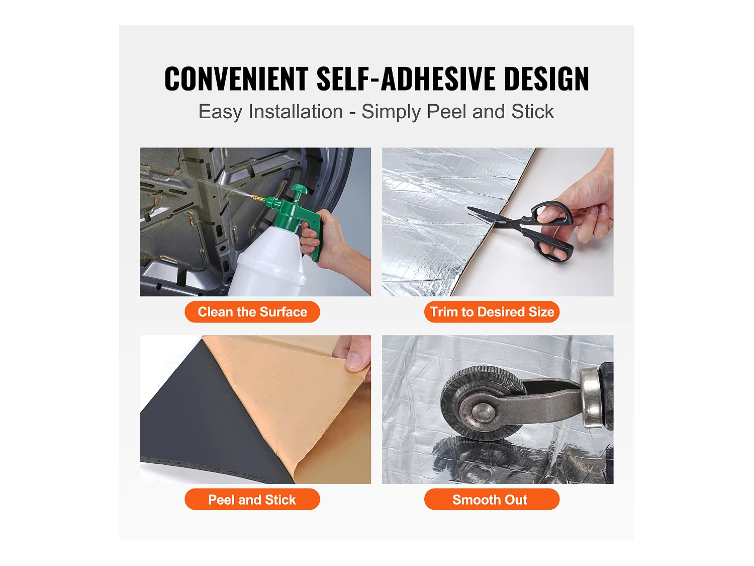 Tapis d'Isolation Phonique SucceBuy Rouleau de Tapis Antibruit à Charge Massive, 41,9 x 800 cm, Noir