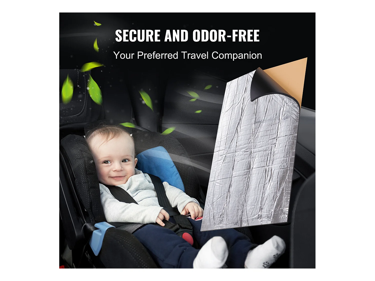 Tapis d'Isolation Phonique SucceBuy Rouleau de Tapis Antibruit à Charge Massive, 41,9 x 800 cm, Noir