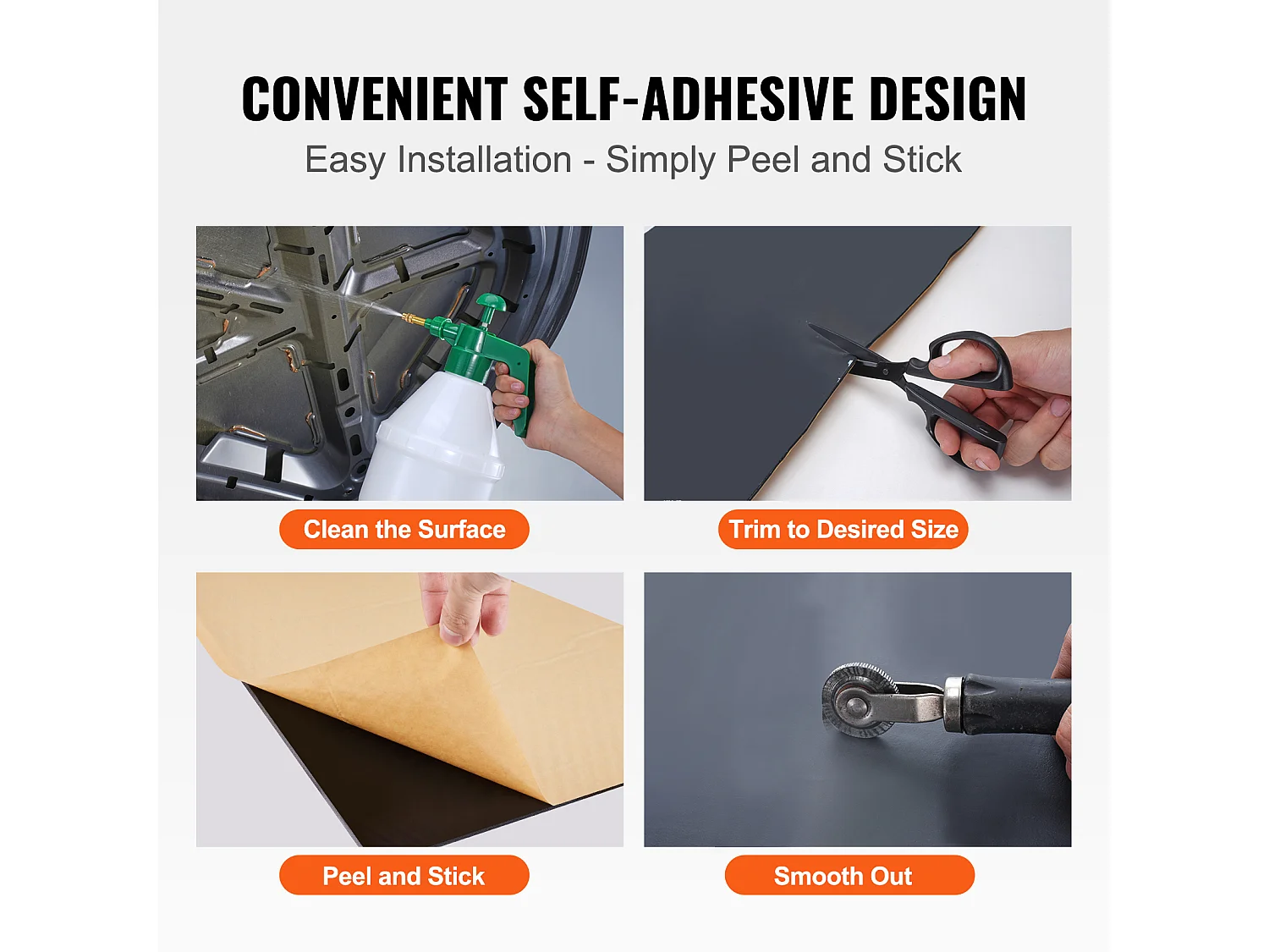 Tapis d'Isolation Phonique SucceBuy, 24,9 x 39,9 x 0.5 cm, Amortisseur de Bruit Automobile en Butyle, Isolation du Bruit et des Vibrations pour Véhicule