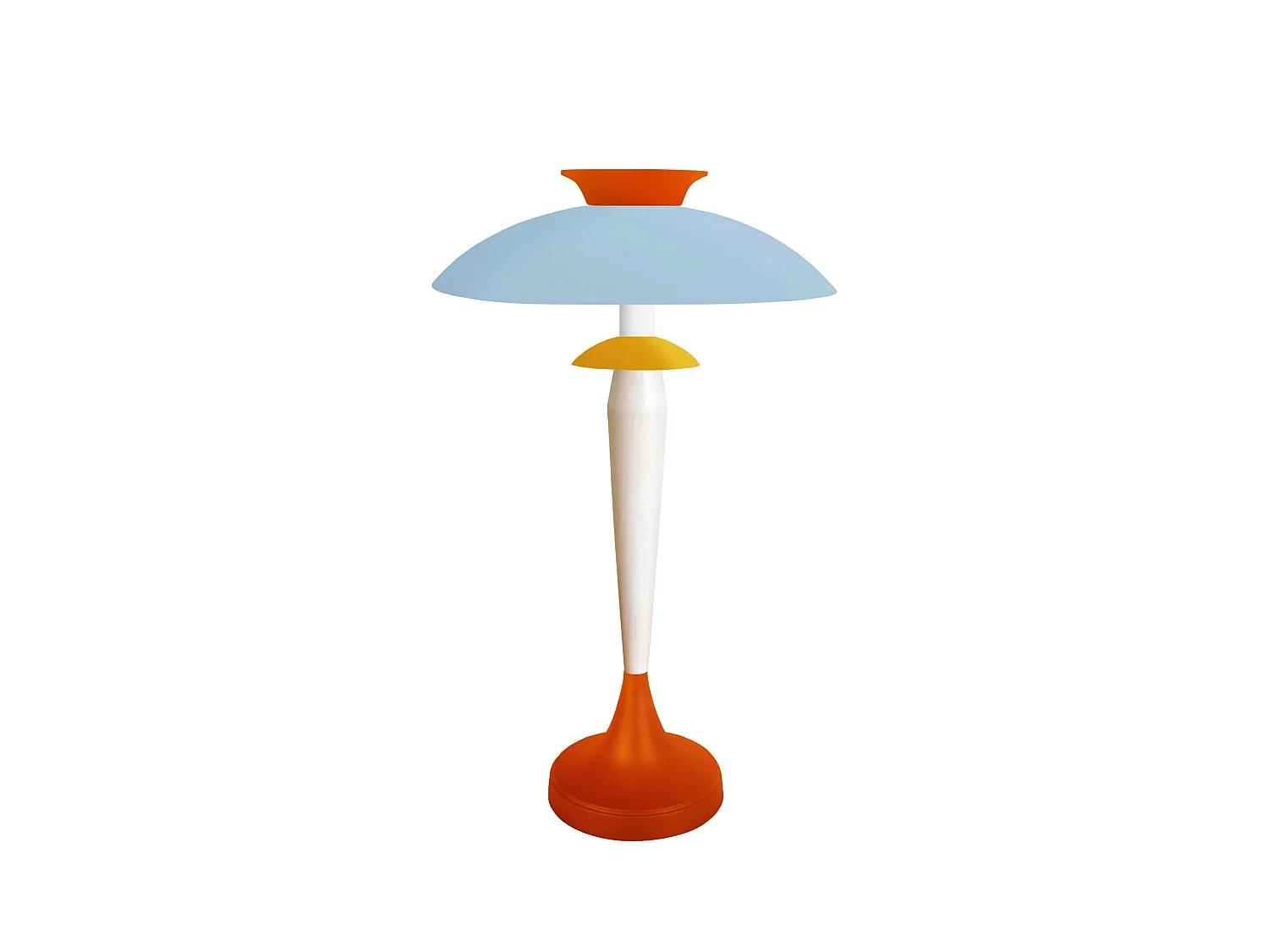 Lampe de Salon TOSEL ,métal,bois,Orange , H57xD40xP40cm
