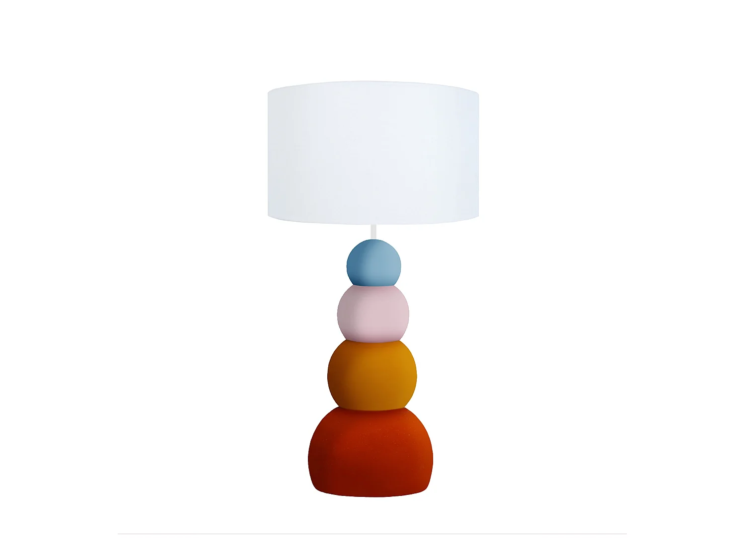 Lampe a Poser TOSEL ,métal,Orange ,H36,5xD25xP25cm