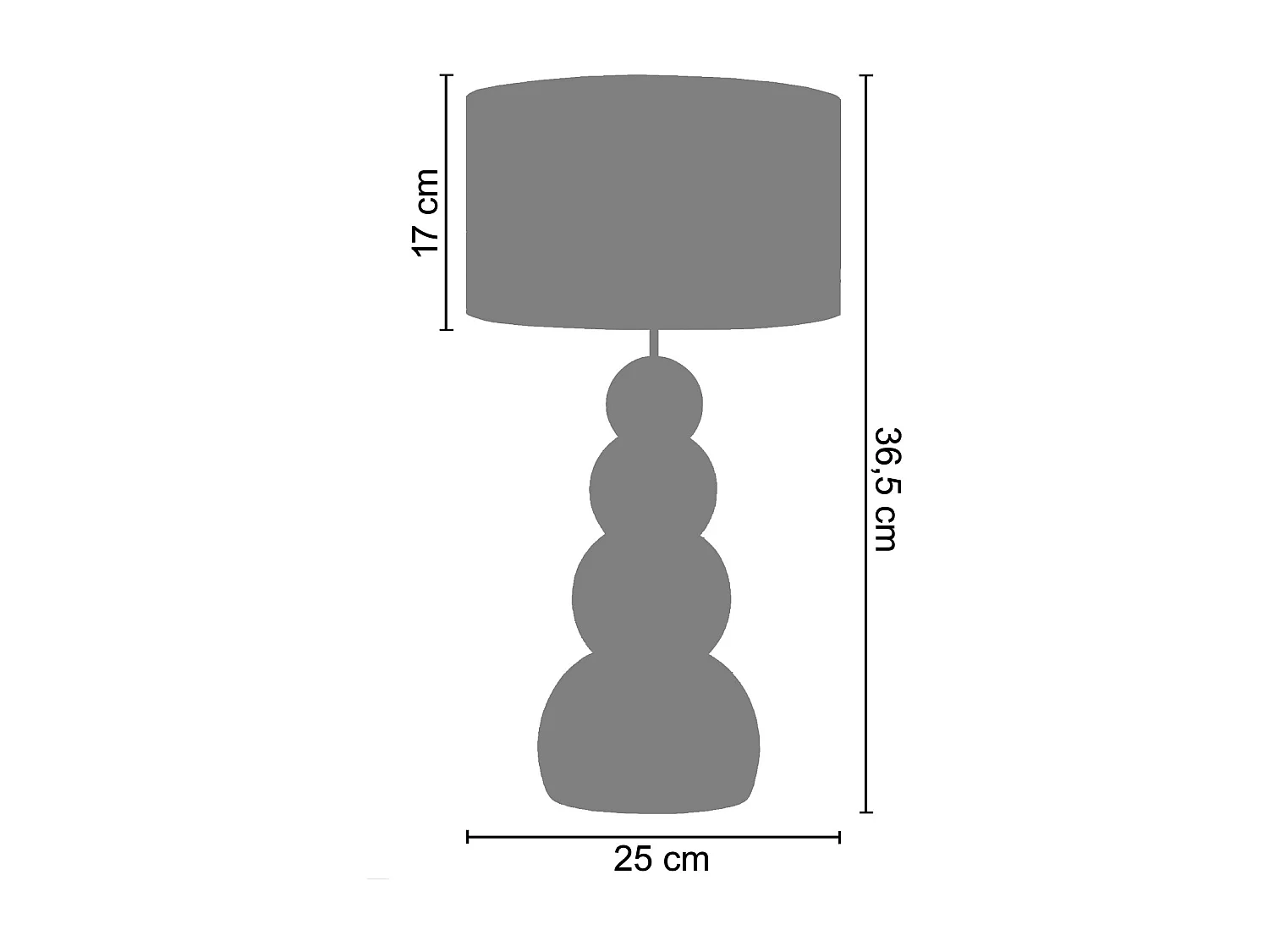 Lámpara de noche TOSEL ,metal,Naranja,A36,5xD25xP25cm