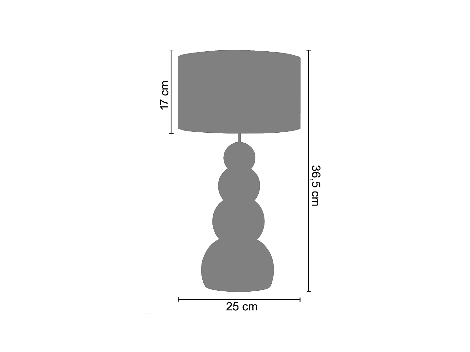 Lampe a Poser TOSEL ,métal,Orange ,H36,5xD25xP25cm
