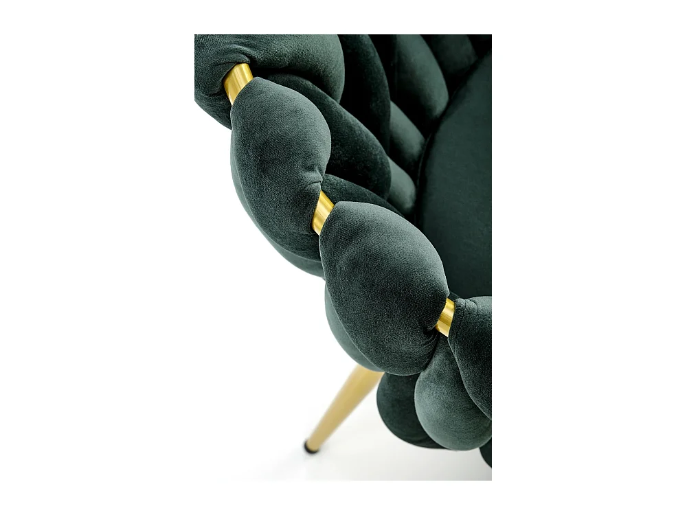 Sedia K517/Rivestimento in tessuto di velluto e metallo/Verde