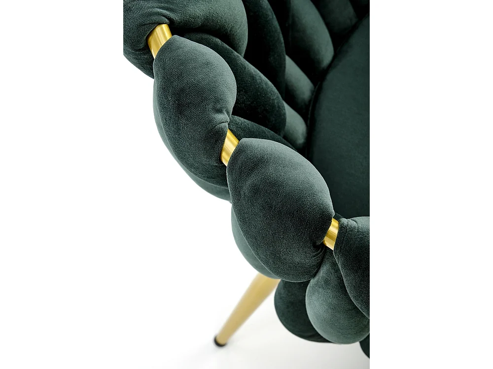 Sedia K517/Rivestimento in tessuto di velluto e metallo/Verde