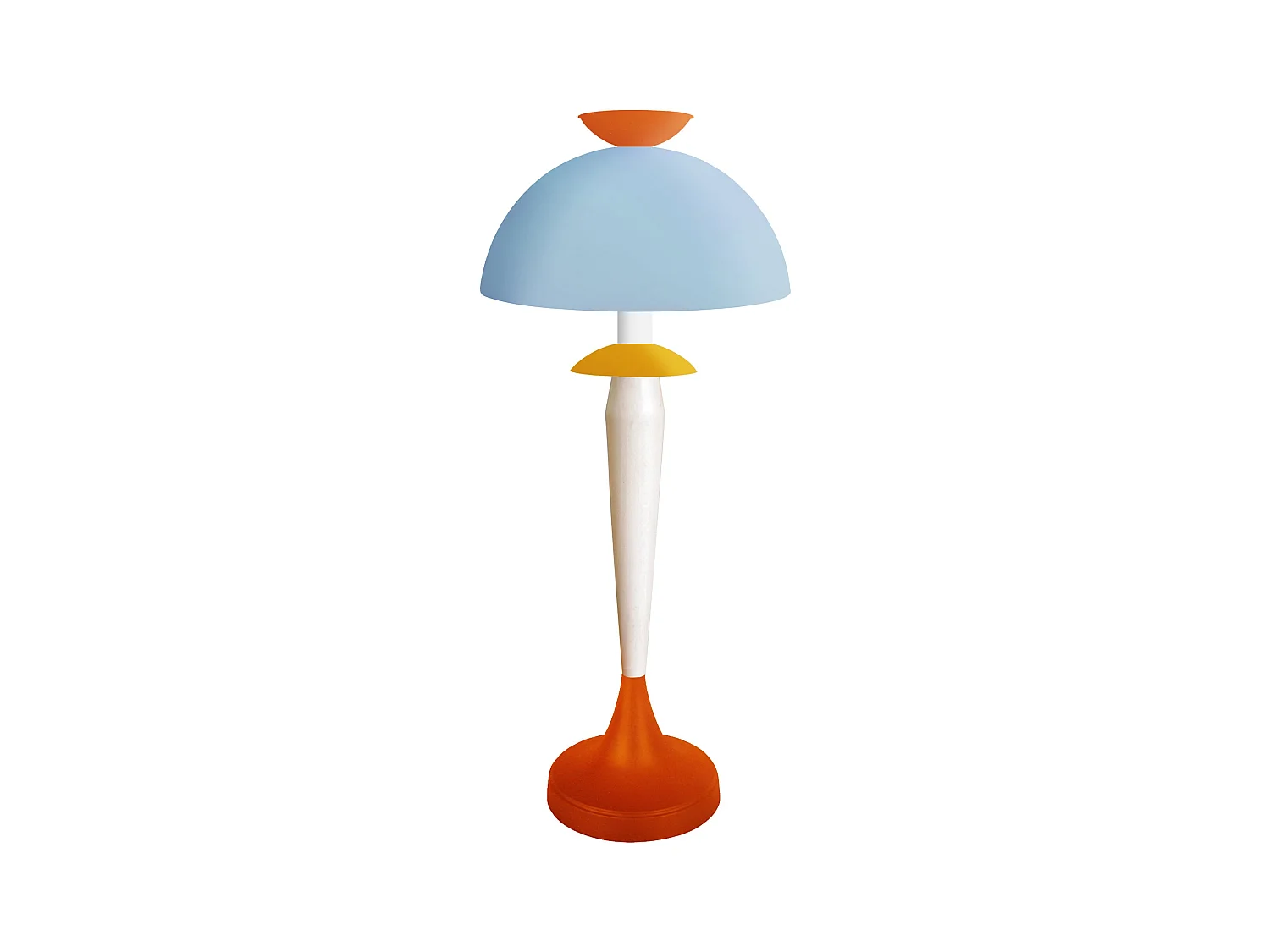 Lampe de Salon TOSEL ,métal,bois,Orange ,H52x D30xP30cm