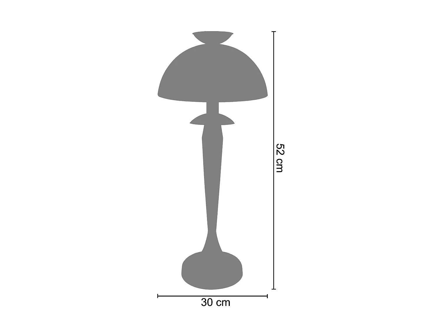 Lampe de Salon TOSEL ,métal,bois,Orange ,H52x D30xP30cm