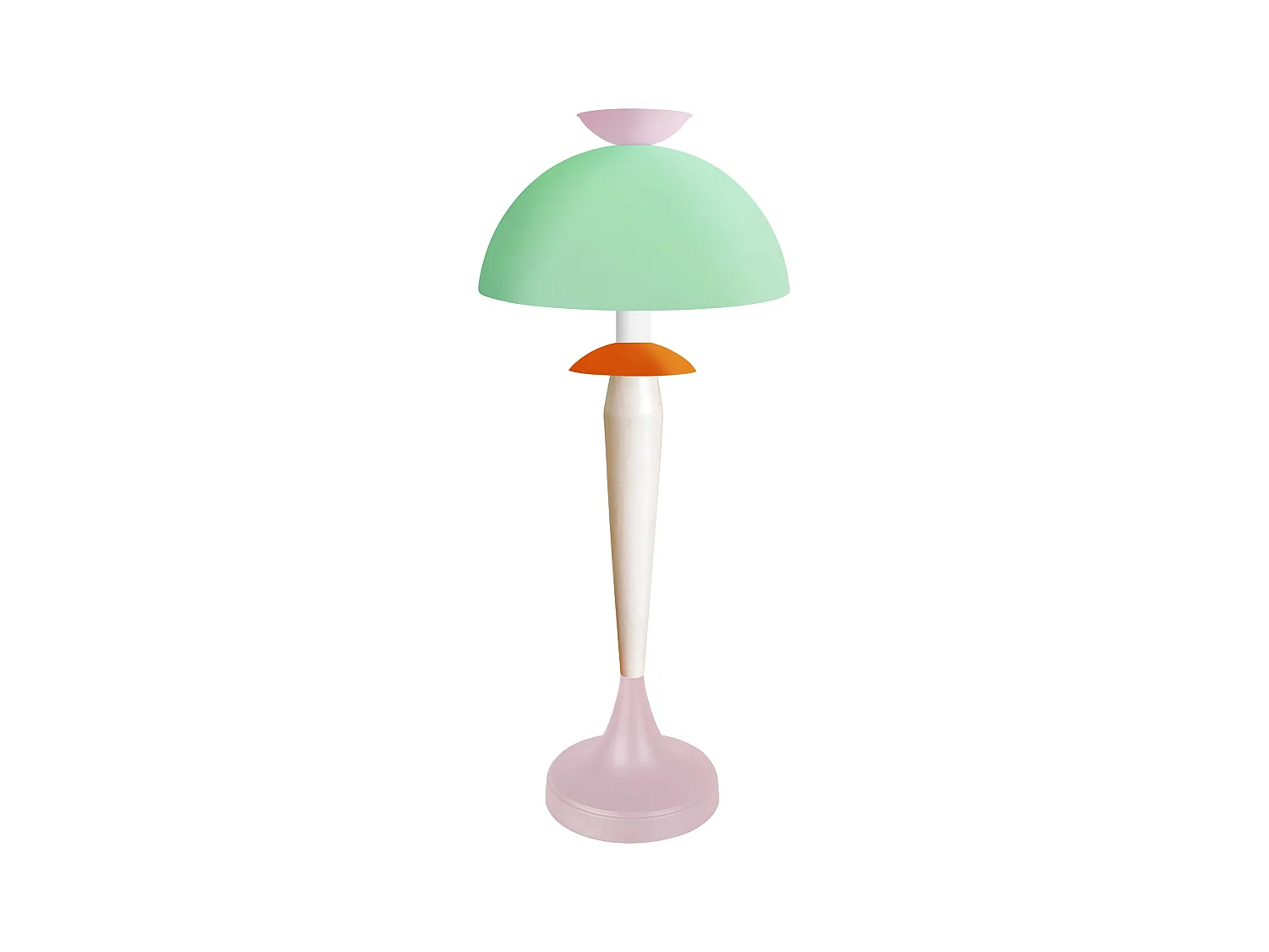 Lampe de Salon TOSEL ,métal,bois,Rose ,H52xD30x P30cm