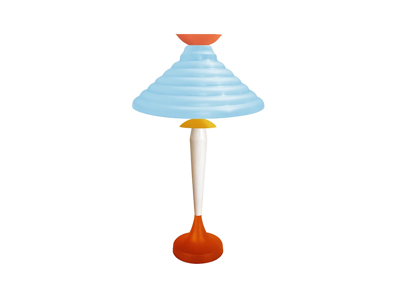 Lampe de Salon TOSEL ,métal,bois,Orange ,H61xD35xP35cm