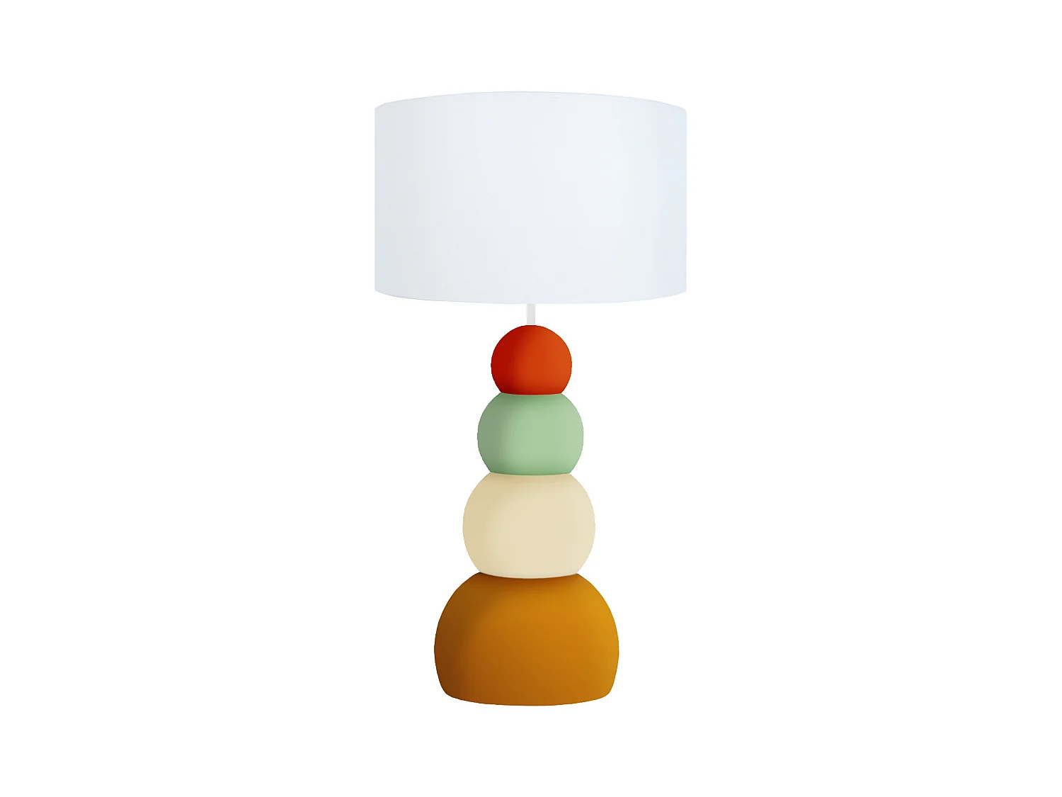 Lampe a Poser TOSEL ,métal,Jaune ,H36,5xD25xP25cm