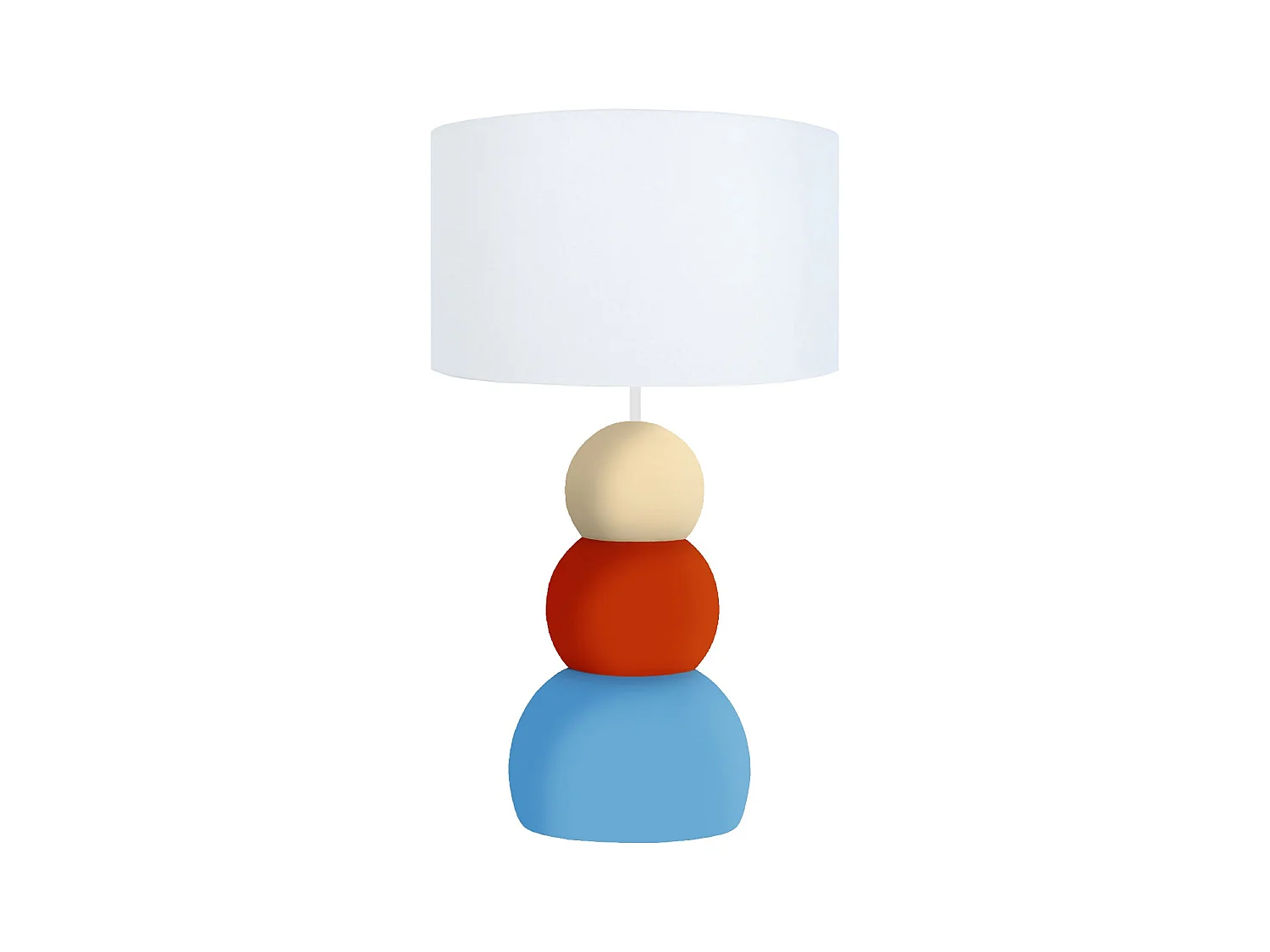 Lampe a Poser TOSEL ,métal,Bleu,H31xD16xP16cm