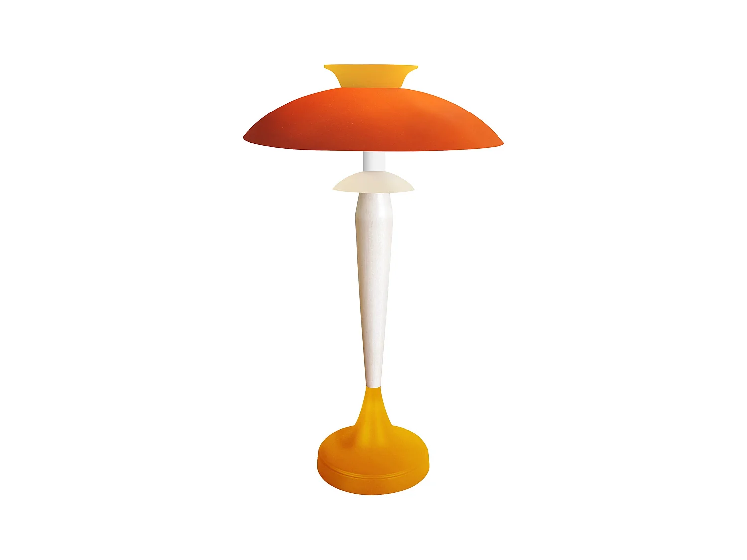 Lampe de Salon TOSEL ,métal,bois,Jaune ,H 57xD40xP40cm