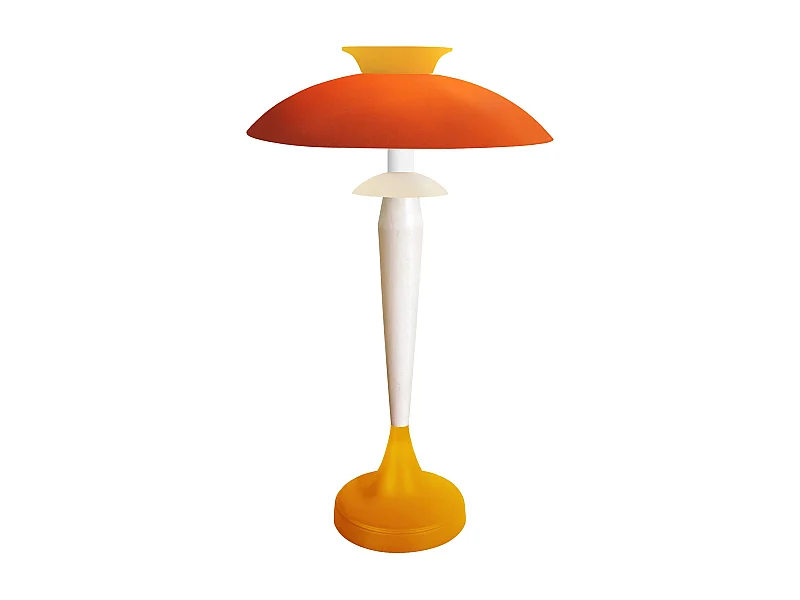 Lampe de Salon TOSEL ,métal,bois,Jaune ,H 57xD40xP40cm