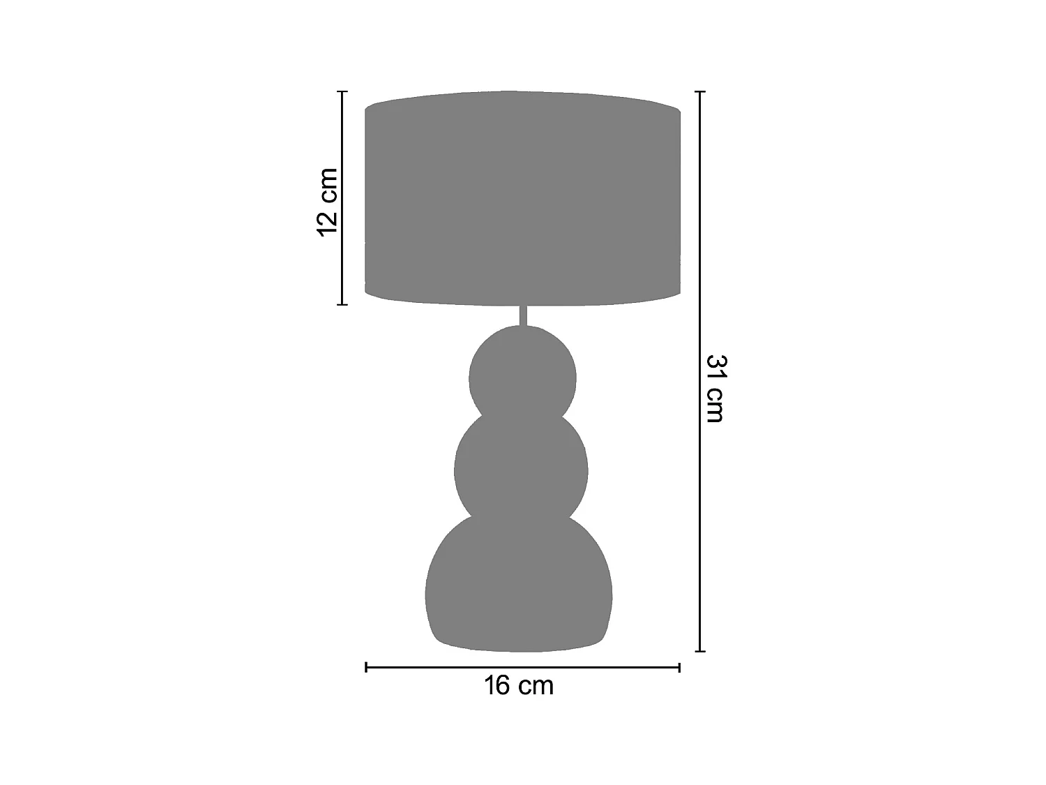 Lampe a Poser TOSEL ,métal,Orange ,H31xD16xP16cm
