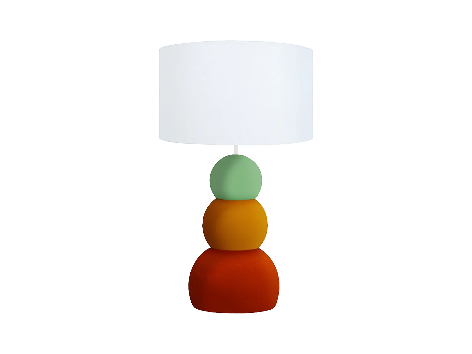 Lampe a Poser TOSEL ,métal,Orange ,H31xD16xP16cm