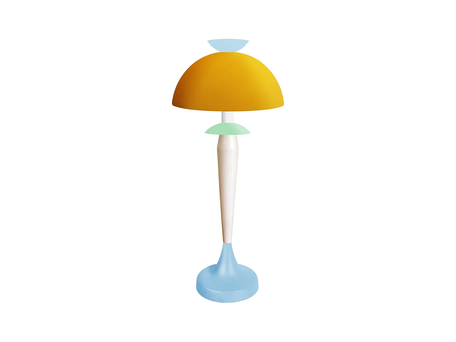 Lampe de Salon TOSEL ,métal,bois,Bleu,H52xD30xP 30cm