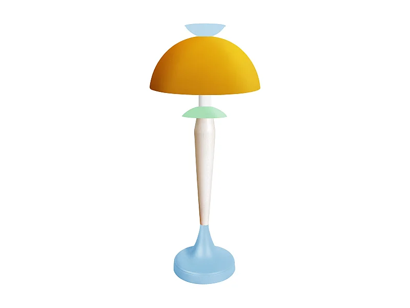 Lampe de Salon TOSEL ,métal,bois,Bleu,H52xD30xP 30cm