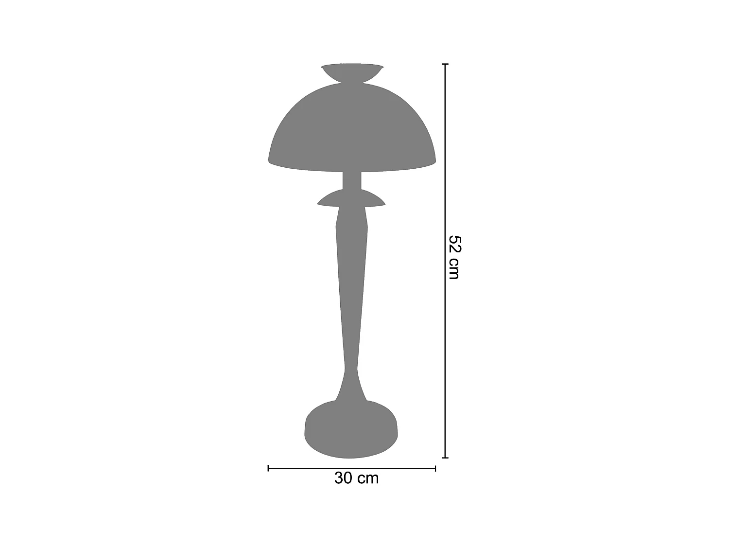 Lampe de Salon TOSEL ,métal,bois,Jaune ,H52x D 30xP30cm
