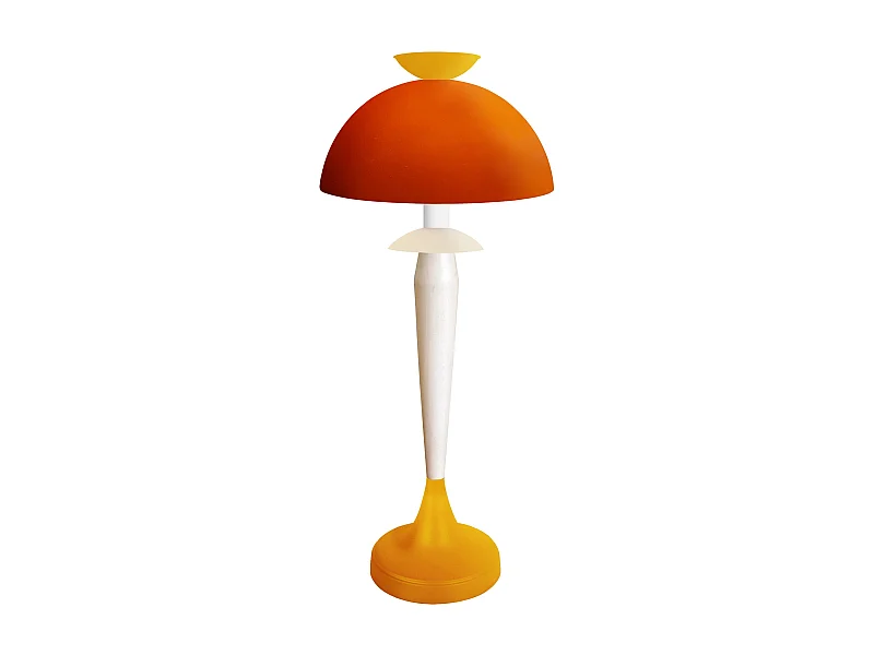 Lampe de Salon TOSEL ,métal,bois,Jaune ,H52x D 30xP30cm