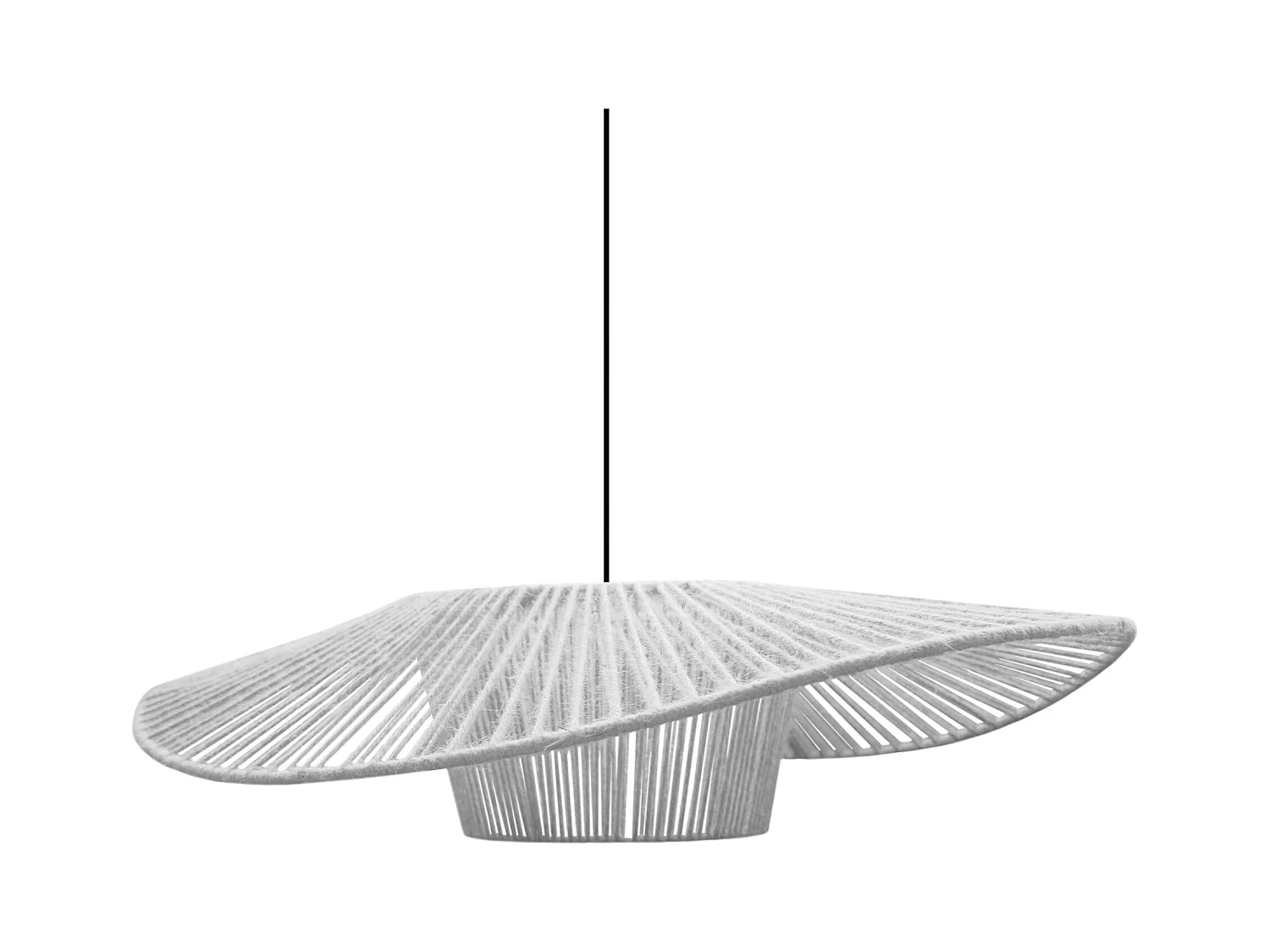 Suspension TOSEL ,tissu,Blanc , H70xD35xP 40cm