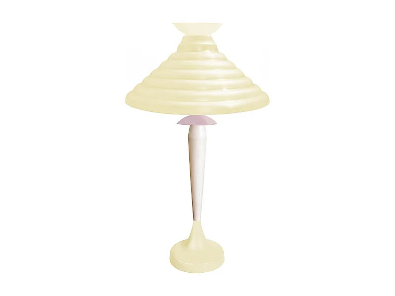 Lampe de Salon TOSEL ,métal,bois,beige,H61xD35xP35cm