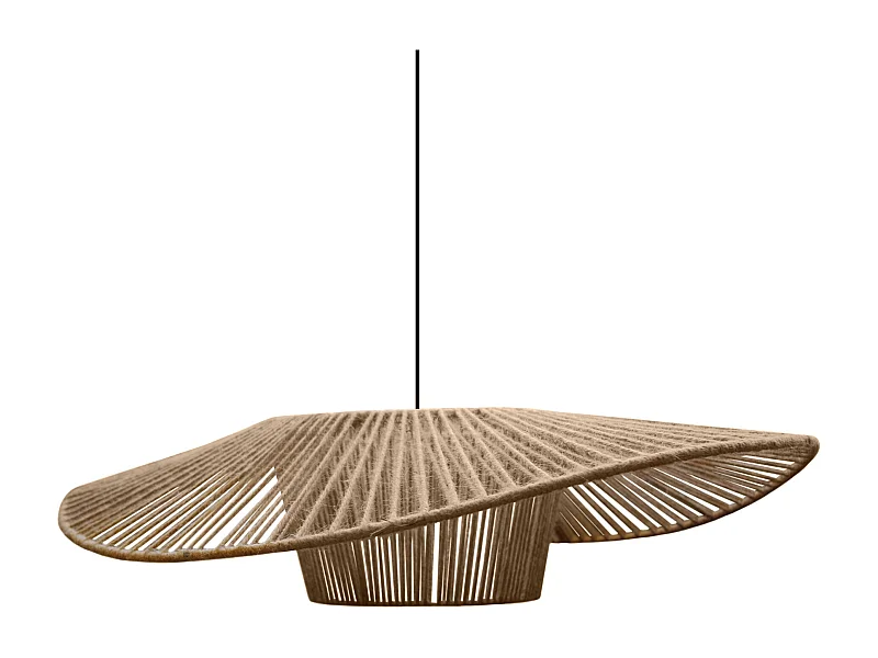Suspension TOSEL ,tissu,naturel, H 70xD35x P 40cm