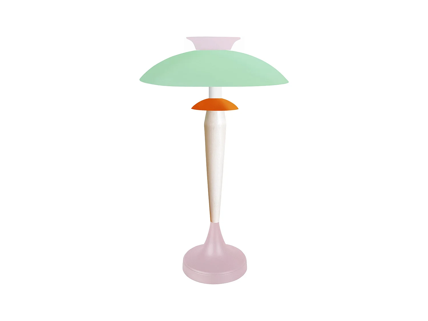 Lampe de Salon TOSEL ,métal,bois,Rose , H 57xD40xP40cm