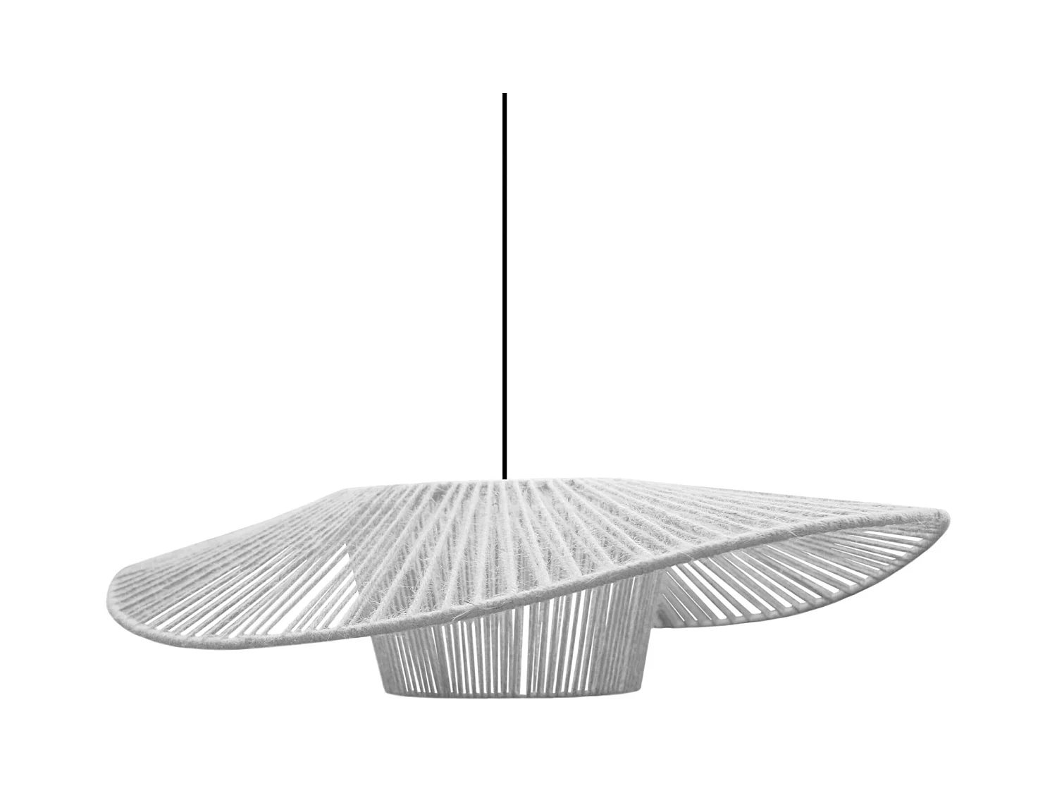 Suspension TOSEL ,tissu,Blanc ,H80xD 75x P 80cm