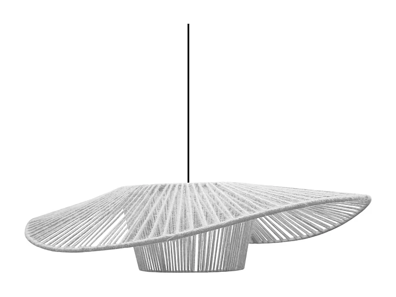 Suspensión  TOSEL ,tela,Blanco,A80xD 75x P 80cm